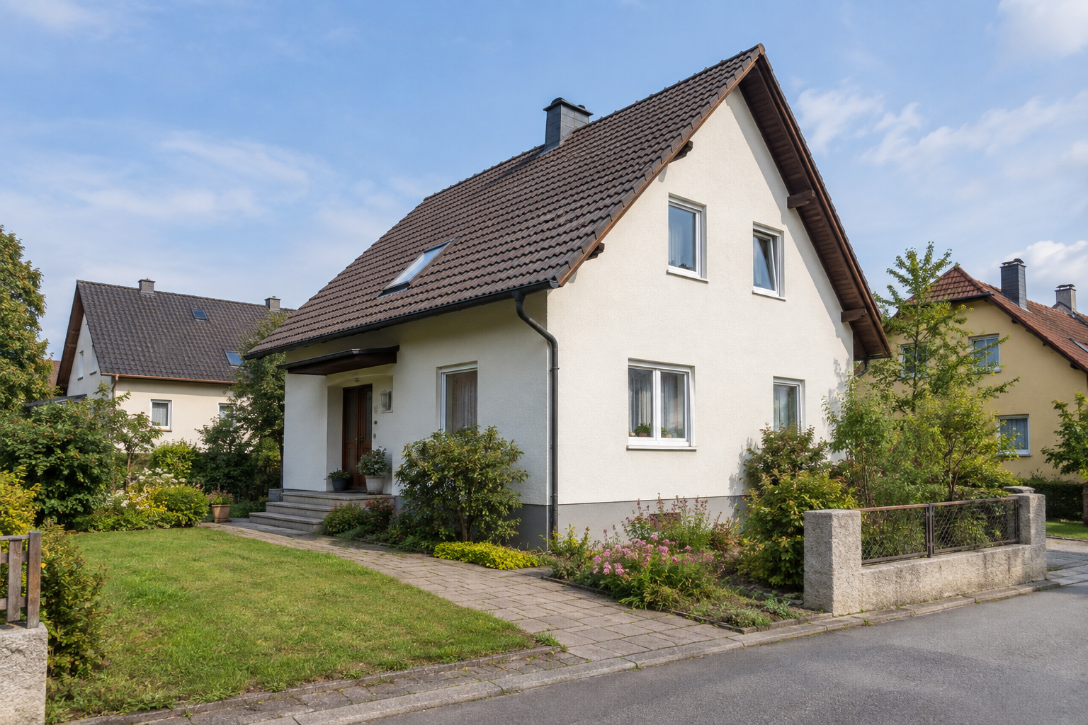 Bescheidenes österreichisches Wohnhaus mit Garten